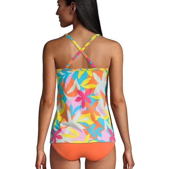 NWT Lands' End Women's Tie Front Underwire Tankini Swim Top Size 14 $75 FLF154 - Picture 4 of 5